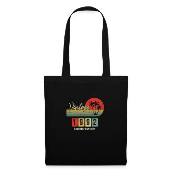 1992 Limitierte Auflage Geboren 1992 Geburtstagsgeschenk - Stoffbeutel - Schwarz - Vorne