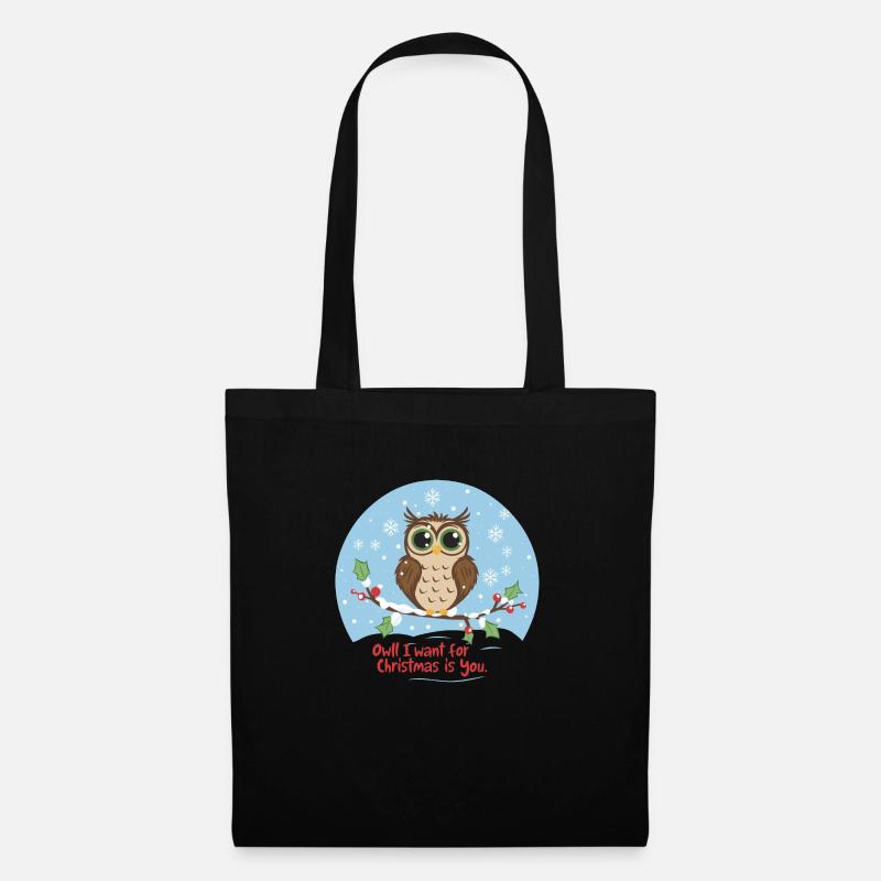 Owliday Affection - Tote Bag - black