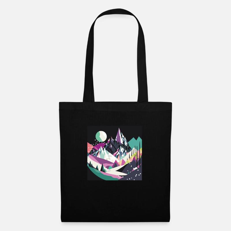 Abstract Mountain Background - Tote Bag - black