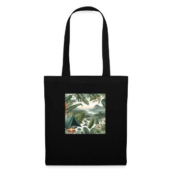 Camp in the wilderness - Tote Bag - black - Front