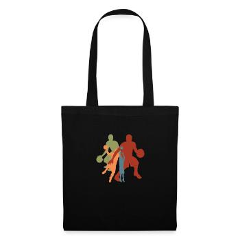 Vintage-Retro-Basketballspieler - Stoffbeutel - Schwarz - Vorne