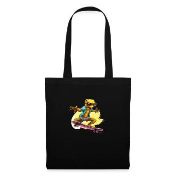 Patineur Gecko - Sac en tissu - noir - Devant