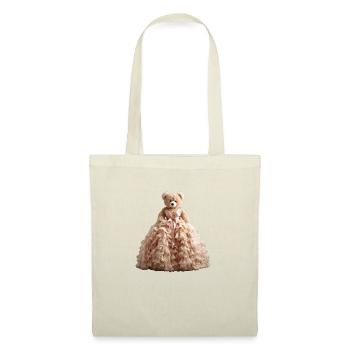 Ours en peluche en robe de mariée - Sac en tissu - nature - Devant