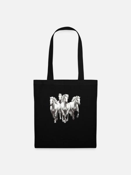 Horses - Tote Bag - black
