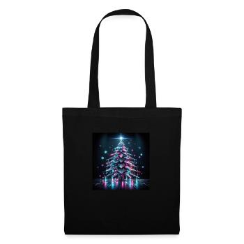 Cyberpunk Weihnachtsbaum - Stoffbeutel - Schwarz - Vorne