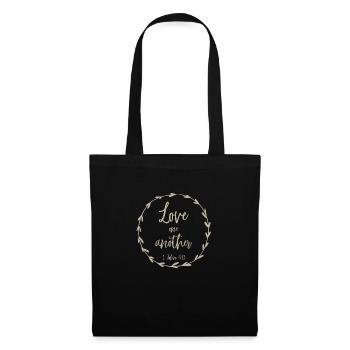 Love one another - Stoffbeutel - Schwarz - Vorne