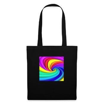 Spirale de couleur - Sac en tissu - noir - Devant