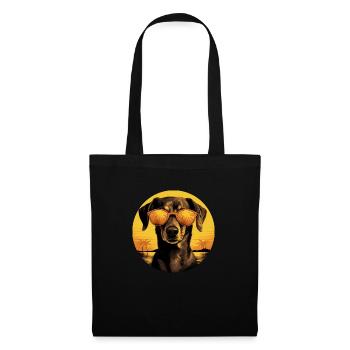 Teckel - Sac en tissu - noir - Devant