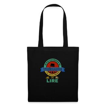 LIRE livre - Sac en tissu - noir - Devant