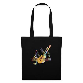 Gitarre - Stoffbeutel - Schwarz - Vorne