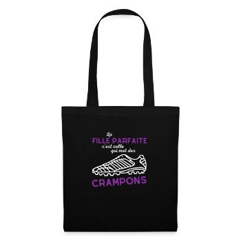 Fille parfaite crampons - Sac en tissu - noir - Devant