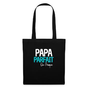 Papa parfait - Sac en tissu - noir - Devant