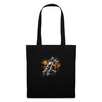Flair de moto pour les motards avec style de vie chemise - Sac en tissu - noir - Devant