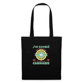 Cannabis - Sac en tissu - noir - Devant