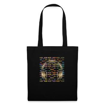 Earphone - Tote Bag - black - Front
