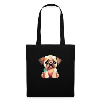 Carlin polygonal - Sac en tissu - noir - Devant