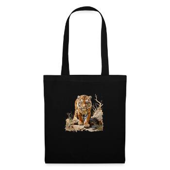 The striped pattern makes a tiger famous - Tote Bag - black - Front