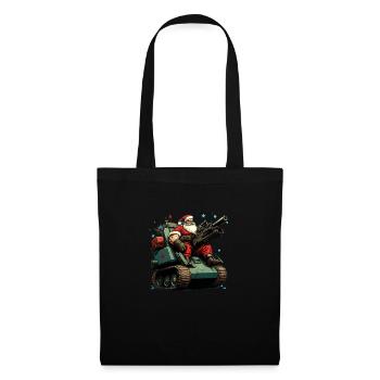 Weihnachtsmann - Stoffbeutel - Schwarz - Vorne