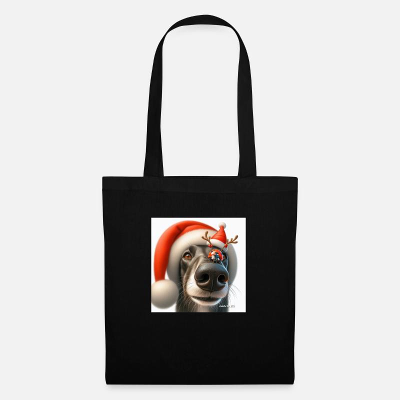 Greyhound Marienkäfer Weihnachten. - Stoffbeutel - Schwarz
