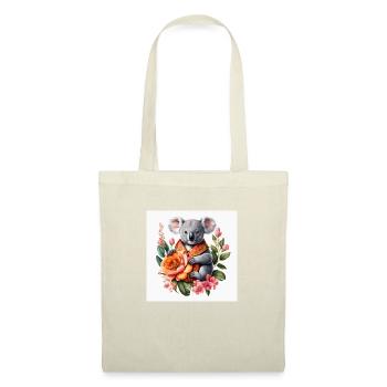 Koala mignon parmi les fleurs - Sac en tissu - nature - Devant