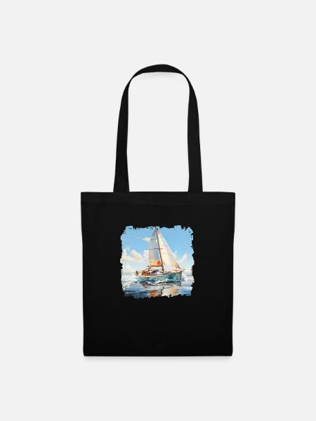 A sailing yacht is a pleasure boat - Tote Bag - black