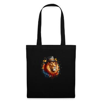 Lion with Hat: Majestic Elegance - Tote Bag - black - Front
