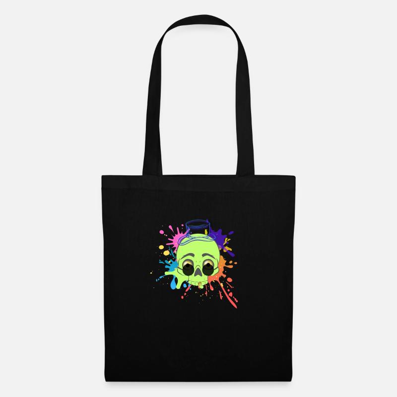 Splash Skull - Borsa di stoffa - nero