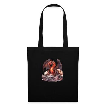 Red fantasy dragon. A gift for dragon lovers. - Tote Bag - black - Front