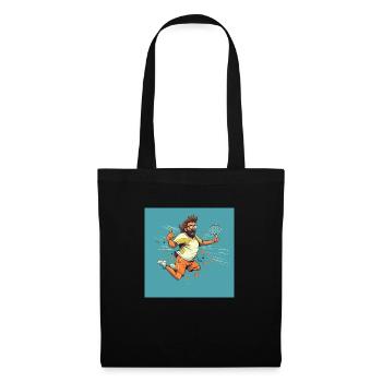 Conception de joueur de tennis drôle - Sac en tissu - noir - Devant