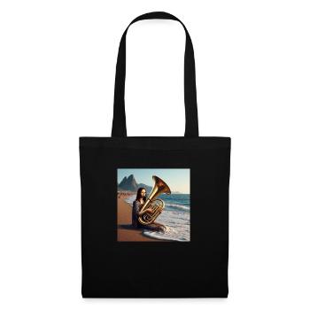 Tuba Mona Lisa - Stoffbeutel - Schwarz - Vorne
