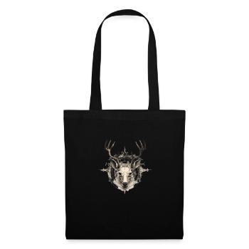 Skull and Bones Designes Hirsch - Stoffbeutel - Schwarz - Vorne