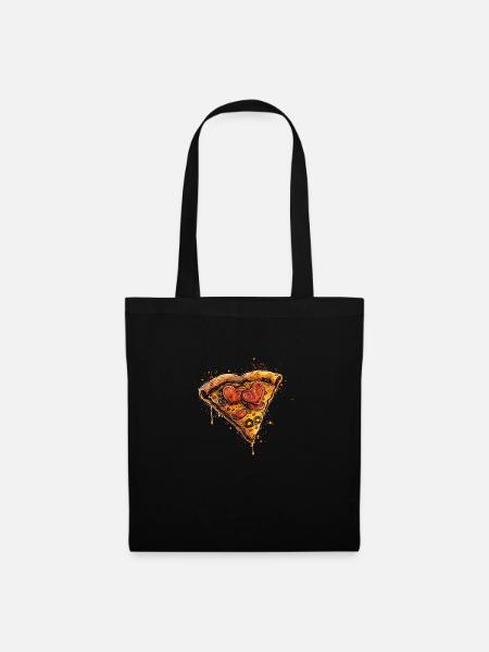 My love is pizza - Tote Bag - black