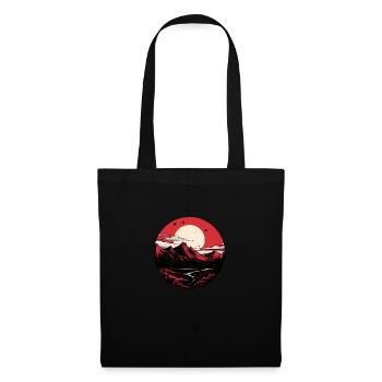 Montagnes de pleine lune - Sac en tissu - noir - Devant