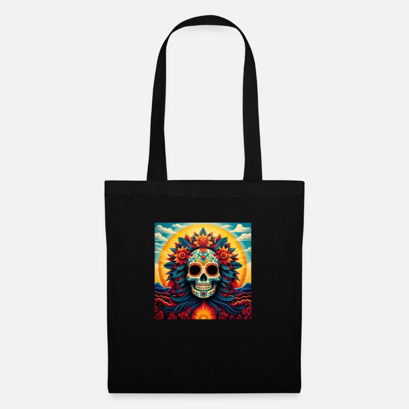 mexican sun artwork death - Stoffbeutel - Schwarz