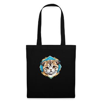 Chat Scottish Fold - Sac en tissu - noir - Devant
