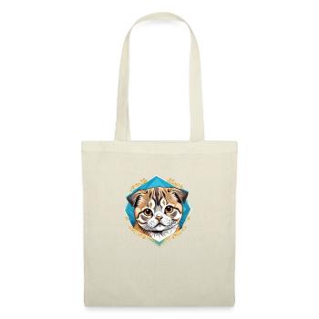 Schottische Faltkatze - Stoffbeutel - Natur - Vorne