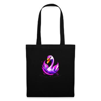 cygne Schwanau - Sac en tissu - noir - Devant
