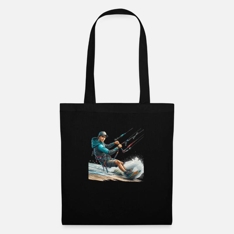 Kitesurfer 106 - Stoffbeutel - Schwarz