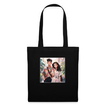 Amoureux - Sac en tissu - noir - Devant