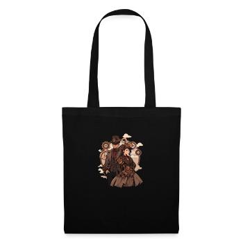 Steampunk-Couple - Stoffbeutel - Schwarz - Vorne