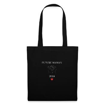 Future maman 2024 - Sac en tissu - noir - Devant