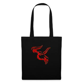 Stier Stierkopf Kopf Logo Steak Beast Gym Horn - Stoffbeutel - Schwarz - Vorne
