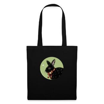 Schwarzer Hase - Stoffbeutel - Schwarz - Vorne