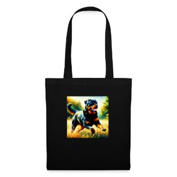 Rottweiler - Stoffbeutel - Schwarz - Vorne
