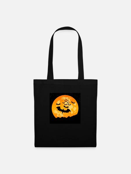 Halloween-Fledermäuse - Stoffbeutel - Schwarz