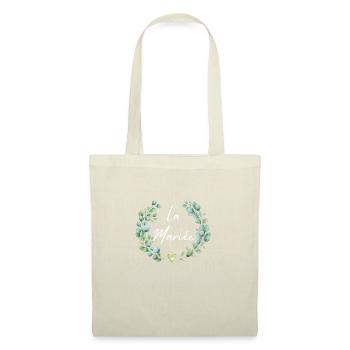 La mariée floral-tshirt assorti - Sac en tissu - nature - Devant