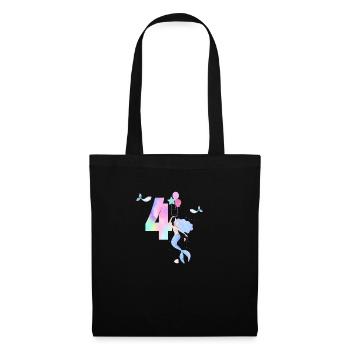 4th Anniversary Mermaid - Tote Bag - black - Front