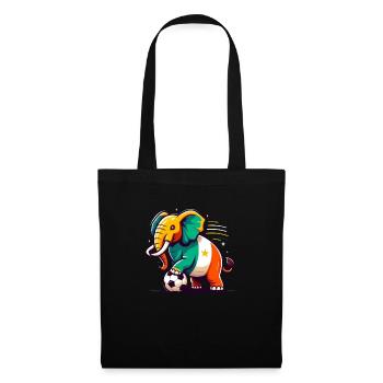 Maillot Foot Côte d'ivoire éléphants Supporter - Sac en tissu - noir - Devant