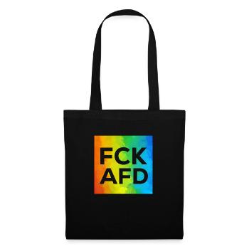 Fck AFD Cutout - Stoffbeutel - Schwarz - Vorne