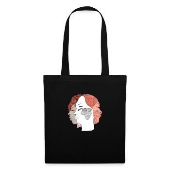Les trois femmes n°2 - Sac en tissu - noir - Devant